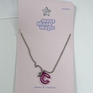 More Than Magic Silver and Purple Initial Necklace